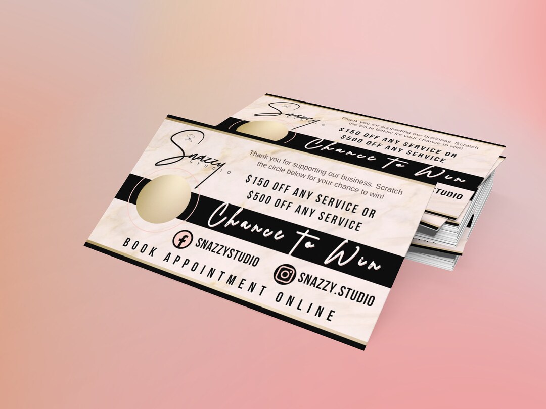 Scratch & Win Cards QTY200 Etsy