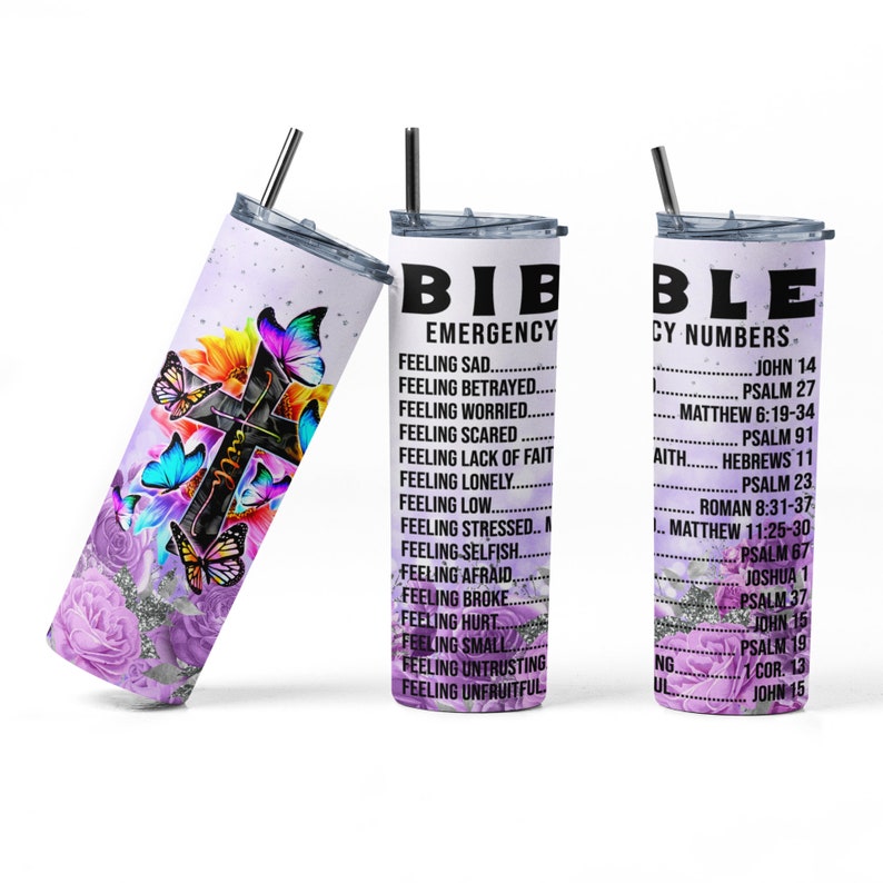 Bible Emergency Number Tumbler