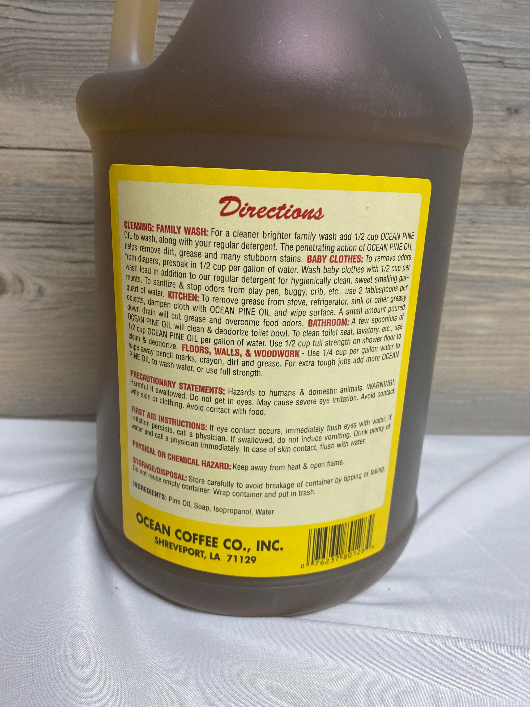 Ocean Pine Oil Concentrate Cleaner Degreaser Real Pine Gallon 128oz Etsy
