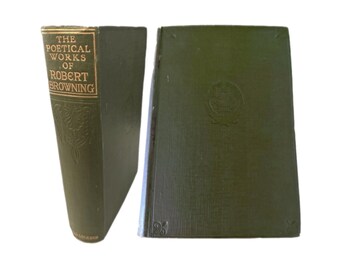 1920s Poetical Works of Robert Browning Antique Book