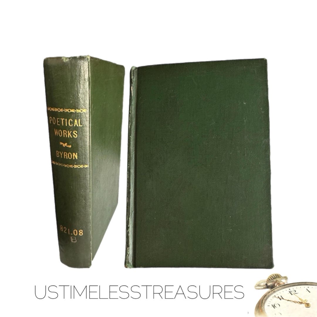 Circa 1920s the Poetical Works of Lord Byron Antique Book - Etsy