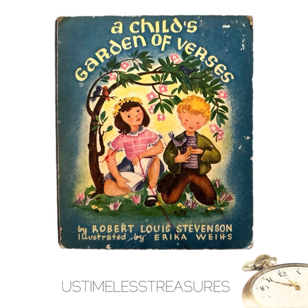 1945 A Child’s Garden of Verses by Robert Louis Stevenson Children’s Vintage Book