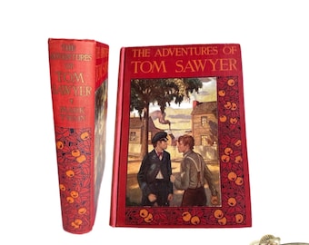 1931 Adventures of Tom Sawyer by Mark Twain Antique Book