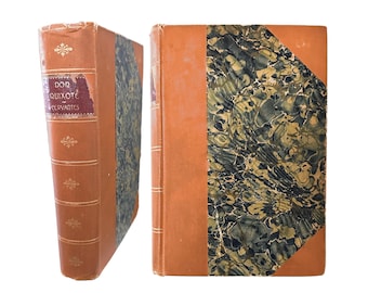1895 The Adventures of Don Quixote De La Manche by Miguel de Cervantes Antique Book