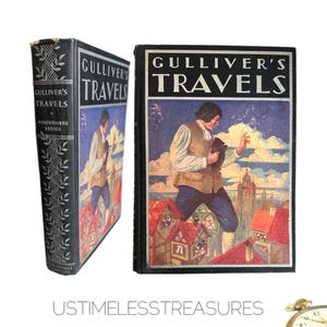 1936 Gulliver’s Travels by Jonathan Swift Classic Antique Book
