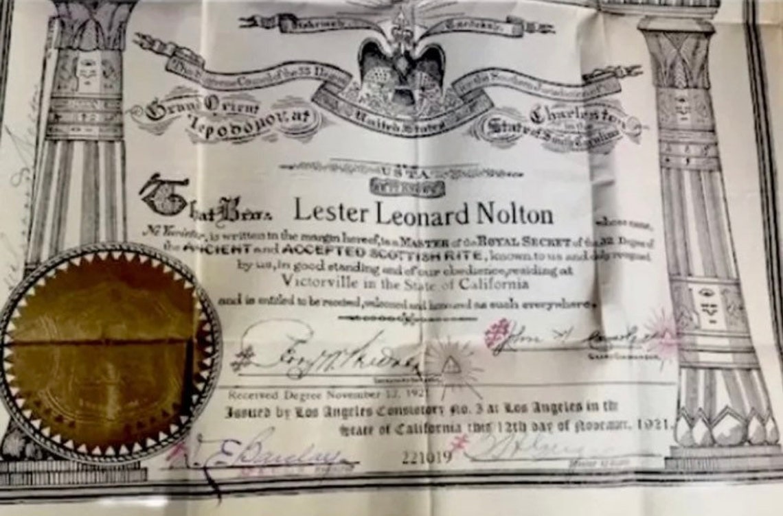 1921 Freemason 32 Degree Master Mason Historic Collection Etsy