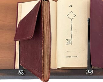 1800s Freemasonry Coded Antique Book E. A. DEG. (Entered Apprentice Degree) With Leather Cover