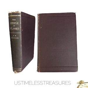 1892 Epistle of St. James: The Greek Text First Edition Antique Bible Religious Book