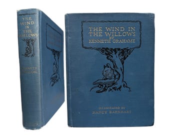 1929 The Wind and the Willows Beautiful Color Illustrated Antique Children’s Classic Book