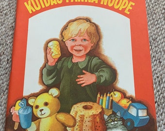 Libro per bambini estone vintage con splendide illustrazioni. Prodotto in URSS. Stampato a Eesti Raamat 1979