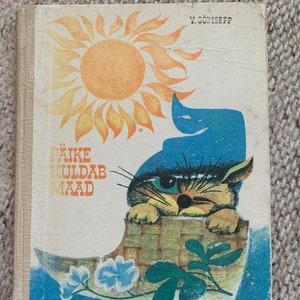 Livre estonien pour enfants avec de magnifiques illustrations - Imprimé à Eesti Raamat 1974, Tallinn, Estonie soviétique URSS