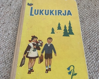 Livre d'initiation au finnois 1973 - LUKUKIRJA - ABC du langage natif - Manuel de finnois de deuxième année pour les écoles de Carélie. Imprimé en URSS