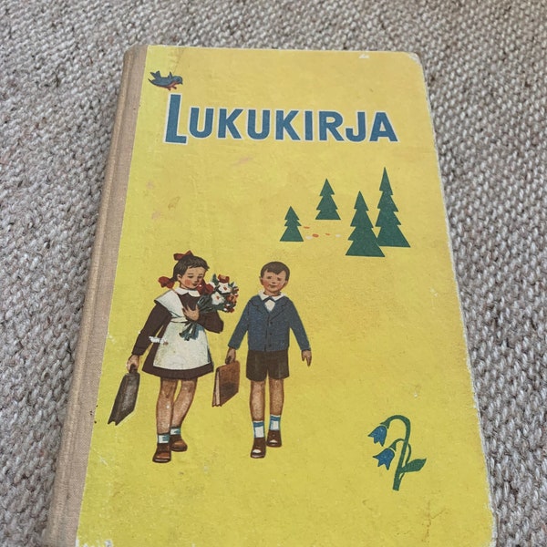 Finnish Primer Book 1973 - LUKUKIRJA - Native Speech ABC book - second grade Finnish language textbook for Karelian schools. Printed in USSR