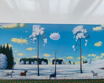 Estonian art by Navitrolla &quot;First Lay Eggs, Then Fly&quot; Estonian postcard - Estonian nature - Original painting is oil on canvas