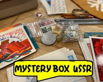 Caja misteriosa soviética, caja sorpresa, artículos vintage de la URSS, sorpresa de la era soviética, idea de regalo, fabricada en la URSS entre 1950 y 1989