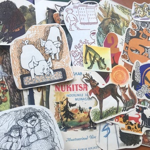 Más de 50 niños soviéticos vintage niños viejos libros ilustrados imágenes páginas de papel para arte artesanía decoupage tarjetas diario álbum de recortes collage