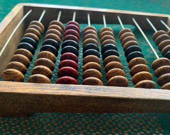 Boulier vintage, boulier soviétique des années 1960, boulier en bois, petit boulier, boulier de l'URSS, boulier rétro, boulier ancien, calculatrice à l'ancienne. Idée cadeau !