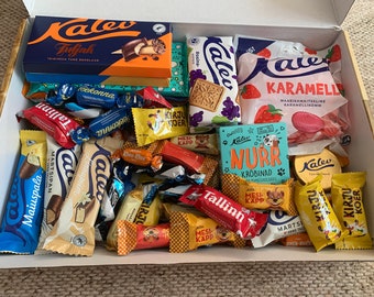 Estonian Sweet and Savoury Box / Gift Idea / Estonian Marzipan / Candy / Cookies / Chocolate / KALEV / Made in Estonia / Mystery box
