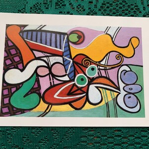 Carte postale d'art Pablo PICASSO - Nature morte sur un guéridon - L'original est peint 1931 - Carte postale Picasso - Carte de collection