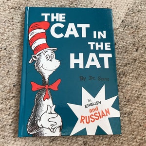 Kinderbuch - Die Katze mit dem Hut - Englisch und Russisch - Wunderschöne Illustrationen.