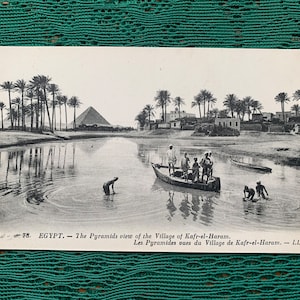 EGITO África Cartão postal antigo do início dos anos 1900 Cartão postal antigo em preto e branco Cartões de visualização de pirâmides Impressão antiga Cartões postais colecionáveis Achado raro