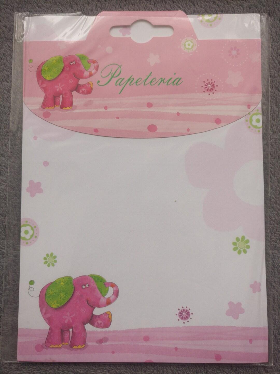 Pink Letter Set ELEPHANT Paper. Vintage Unused Pink Letter Set. Retro Letter Paper, New ...
