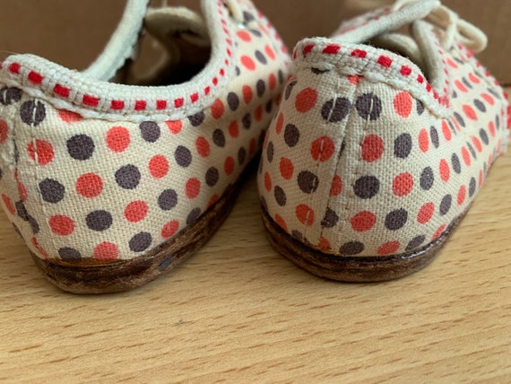 Original vintage Soviet children's textile shoes … - image 4