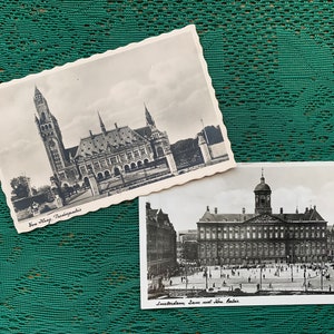 OLANDA Cartoline antiche dei primi anni del 1900 Vecchia cartolina in bianco e nero Amsterdam, Den Haag Cartoline olandesi Vecchia stampa Cartoline da collezione