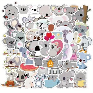 25/50 Koala Aufkleber Vintage Junk Journal Planer DIY Handwerk Schnecke Mail Kunst Scrapbook Collage Deko Papier Ephemera Vinyl Tier Aufkleber