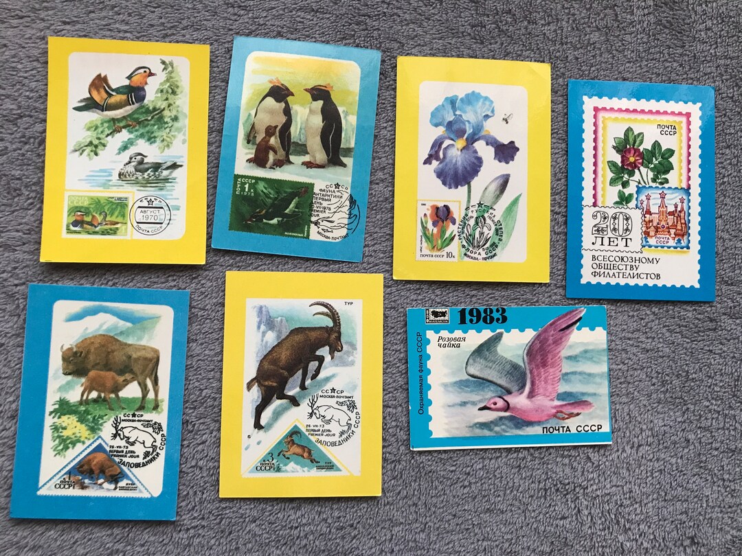 Vintage Soviet Pocket Calendars From the 80s and 90s With Postage ...
