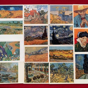 Postales de Vincent VAN GOGH - Postales de arte sin usar - Postales del impresionismo - Postales soviéticas rusas 1971 - Postales coleccionables