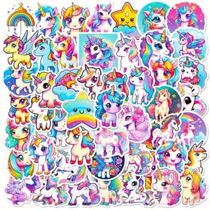 25/50 Stickers licorne mignon vintage Junk Journal Planner DIY Artisanat Mail Art Scrapbook Collage Déco Papier Ephémère Vinyle Autocollants Animal