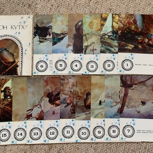 Kutkha The Raven Fairy-Tale Cards - Set de 16 cartes postales russes vintage de 1984 - Set de cartes postales - Cartes postales illustrées imprimées en URSS