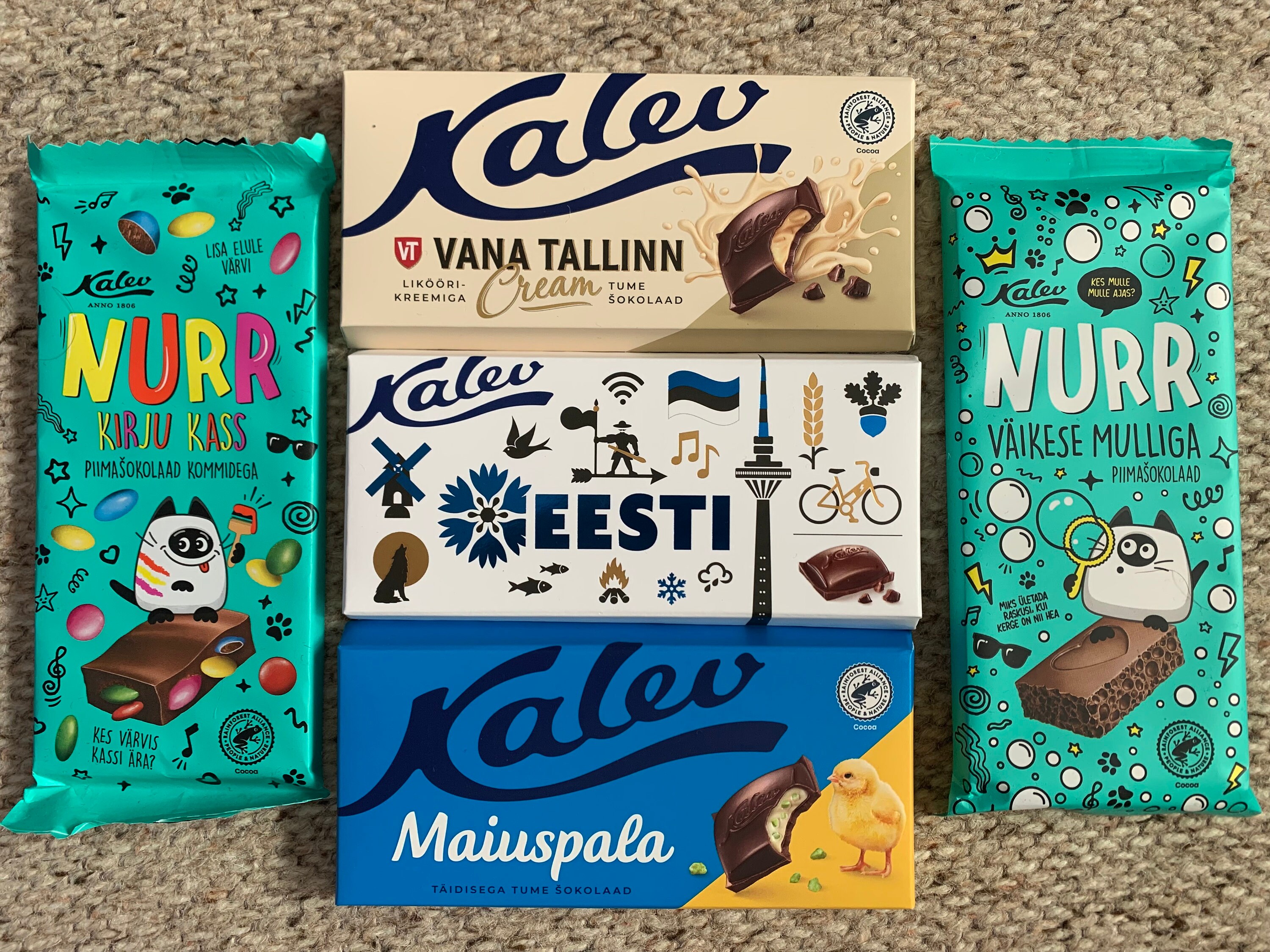 ESTONIAN CHOCOLATE 15 Bars Gift Idea Kalev Made In Estonia ESTONIAN CHOCOLATE 15 Bars Gift Idea Kalev Made In Estonia