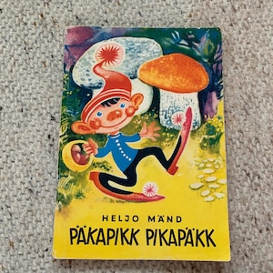 Estońska książka dla dzieci z 1976 r. Stara radziecka książka wydrukowana w ZSRR. Dużo pięknych ilustracji autorstwa Silvi Väljal.