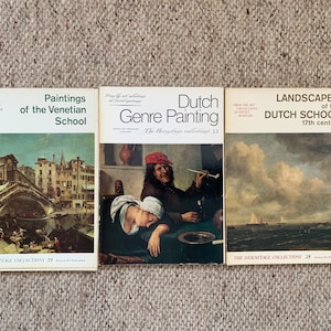 Pinturas da Escola Veneziana - Pintura de Gênero Holandesa - Paisagens da Escola Holandesa - Conjuntos de Cartões Postais de Arte - Coleções de Museus Soviéticos