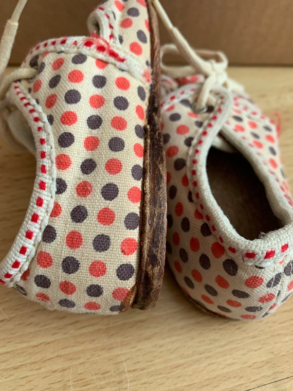 Original vintage Soviet children's textile shoes … - image 8