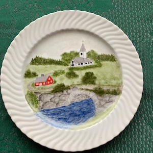 Schönwald Bavarian German porcelain plate - Vintage Hand painted 1970s Home decor collectible tableware