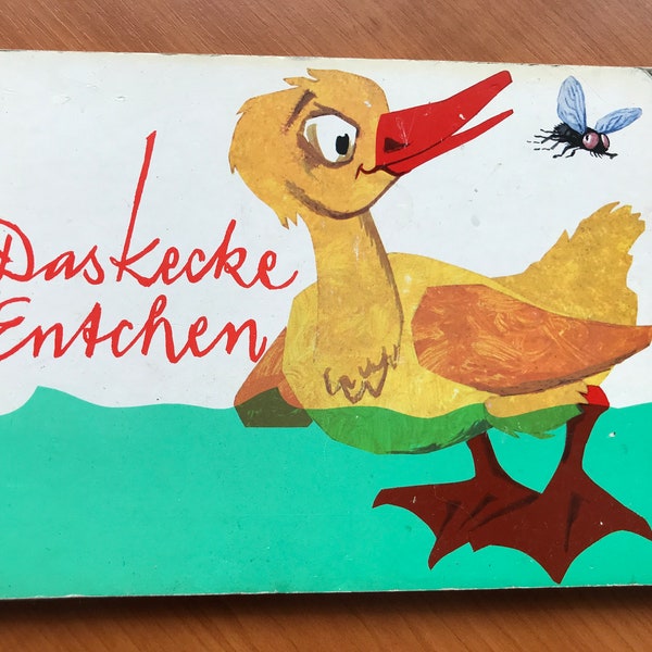 Vintage Children's book "Das kecke Entchen" (The Cheeky Duckling) issued in former GDR/DDR East Germany 1970s. Vintage German book.
