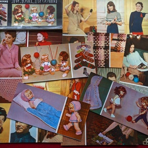 Strickmuster Postkarten 1977 - Vintage Sowjetunion 16 Postkarten Set - Für Zuhause und Für Die Familie - Strickmuster und Ideen mit Anleitung