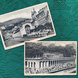 ALEMANHA Cartões postais antigos do início dos anos 1900 Cartões postais antigos em preto e branco Karlsbad Mühlbrunn ver cartões Impressão antiga Cartões postais colecionáveis