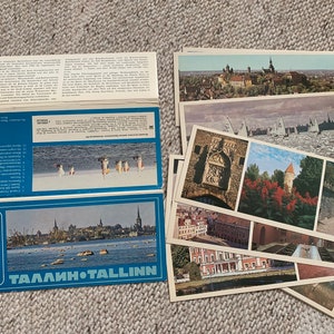 1980 Tallinn Estonia Baltic Postcard Set. USSR 12 Cards Soviet Vintage Travel Postcards, Scrapbooking, Ephemera