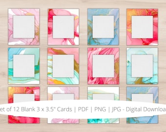 Blank Affirmation Cards Blank Journaling Cards Watercolor - Etsy