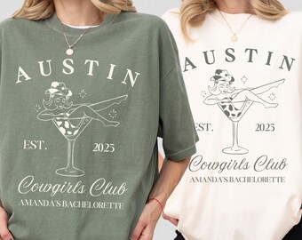 CUSTOM Location Bachelorette Shirt Austin Bachelorette Shirt Last Rodeo Bachelorette Nashville Bachelorette Party Favor Coastal Cowgirl