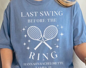 Custom Tennis Bachelorette Shirt Tennis Bach Party Shirts Matching Bride Squad Tennis Girls Trip Vacation Tees