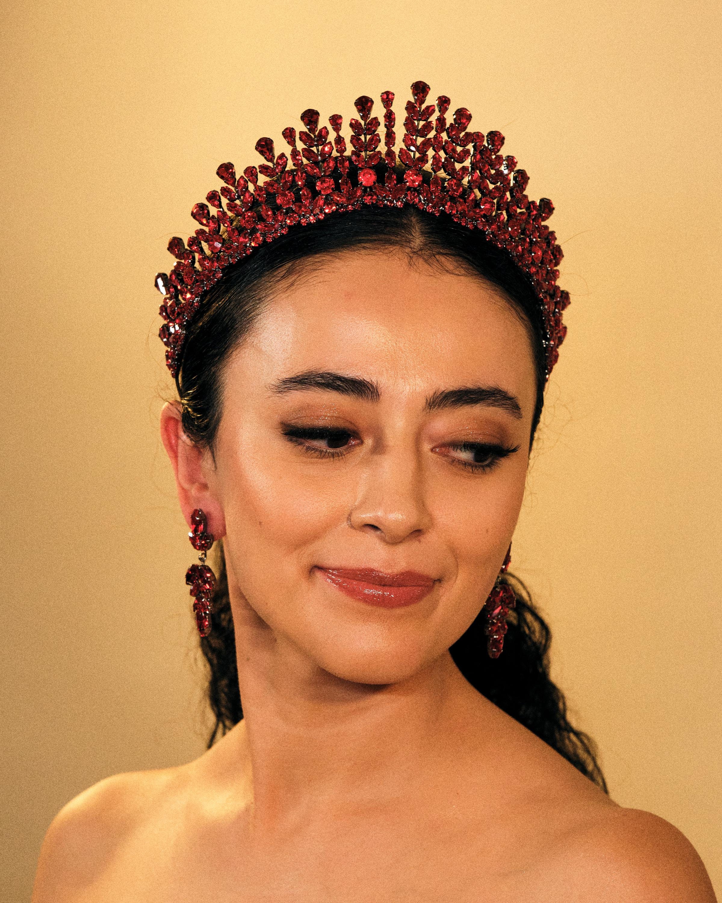 Red 4574 Red Quinceanera Crown - Etsy