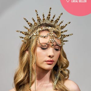 Sunburst Crown Silver - Etsy display picture 1