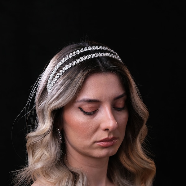 Swarovski crystal tiara, crystal wedding tiara, wedding tiara, bridal tiara, crystal wedding tiara, silver swarovski tiara, head band