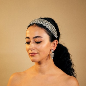 Crystal Bridal Rhinestone Headband, Crystal Bridal Rhinestone Headband, Wedding Headpiece, Crystal Bridal Headband, Turban Headband