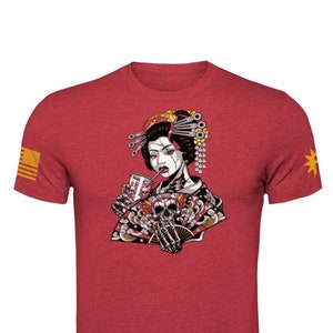 Geisha Girl Unisex T-Shirt - Funny Graphic Tee for Men and Women - Trendy Fitness Athletic Apparel - Great Gift Idea